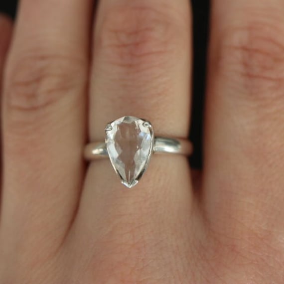 Clear Quartz Ring | 925 Sterling Silver