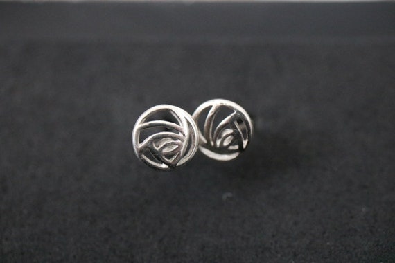 Rennie  Mackintosh Design Stud Earrings | 925 Sterling Silver