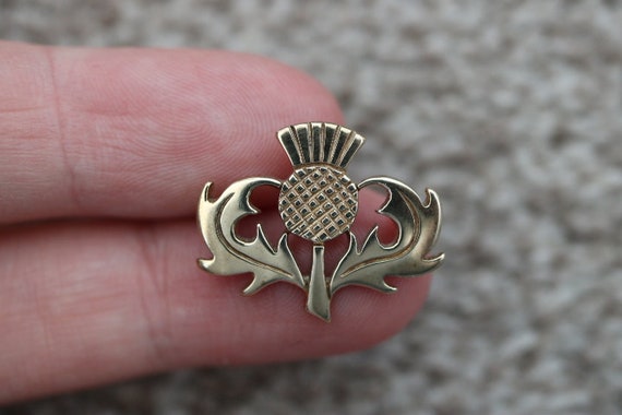 Gold Thistle Brooch