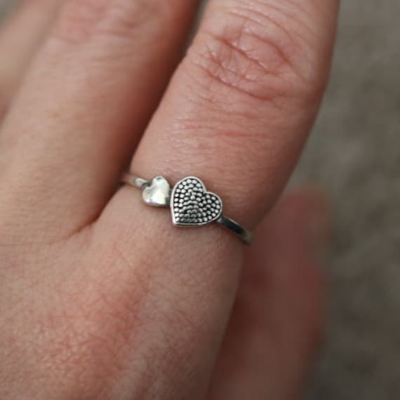 Heart Design 925 Sterling Silver Ring
