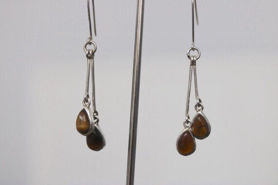 Tiger's Eye Earrings | 925 Sterling Silver