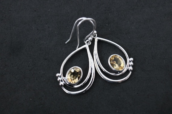 Yellow Topaz Earrings | 925 Sterling Silver