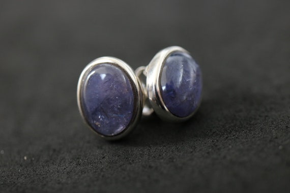 Tanzanite Stud Earrings | 925 Sterling Silver