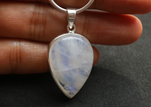 Rainbow Moonstone Pendant | 925 Sterling Silver