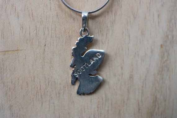Silver Pendant -  Flag of Scotland Design