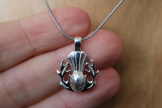 Scottish Thistle Pendant | Sterling Silver|