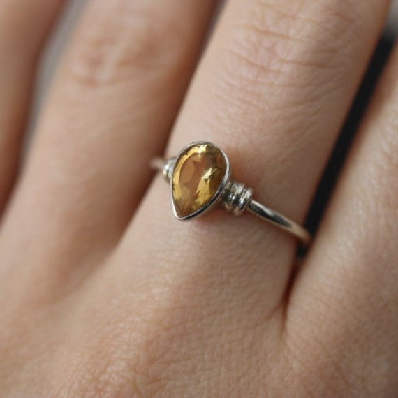 Yellow Topaz Ring | 925 Sterling Silver