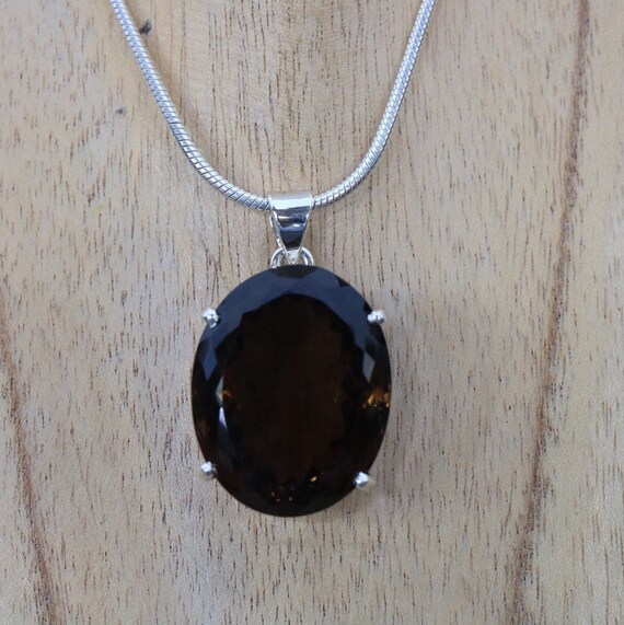 Smoky Quartz Pendant | 925 Sterling Silver