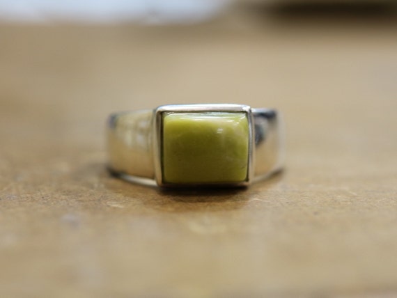 Iona Marble | Scottish Green Marble Ring | 925 Sterling Silver