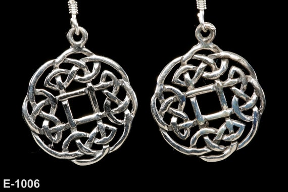 Celtic Knot Drop Earrings| Sterling Silver| Celtic Jewellery| Celtic Knot| Scottish Jewellery| Scotland| Edinburgh| Handmade