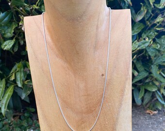 Thin Sterling Silver Snake Chain Necklace + Silver 925 Stunning Unique  Rollo Chain Y Necklace