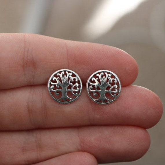 Tree of Life Stud Earrings | 925 Sterling Silver
