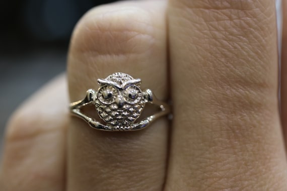 925 Silver Owl Ring