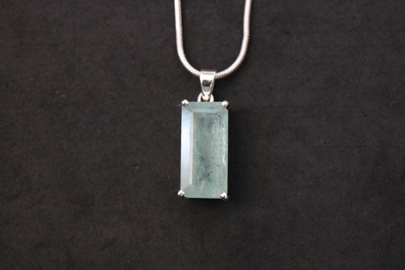 Aquamarine Pendant | 925 Sterling Silver