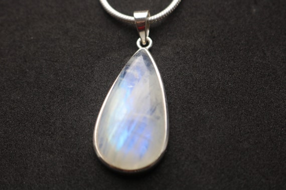Rainbow Moonstone Sterling Silver Pendant