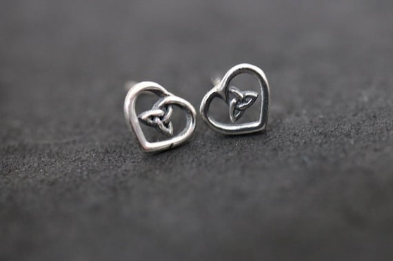 Celtic Trinity Knot Stud Earrings | 925 Sterling Silver