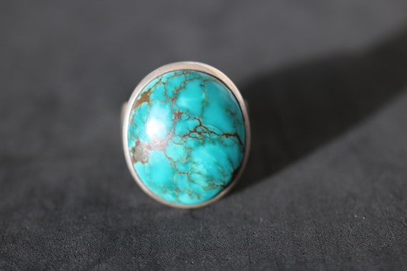 Blue Howlite Adjustable Ring | 925 Sterling Silver