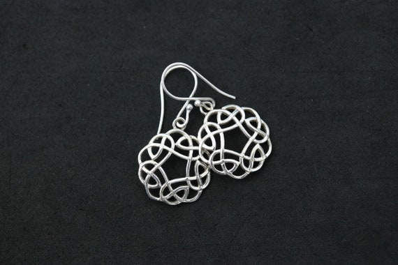 Celtic Knot Drop Earrings| Sterling Silver| Celtic Jewellery| Celtic Knot| Scottish Jewellery| Scotland| Edinburgh| Handmade