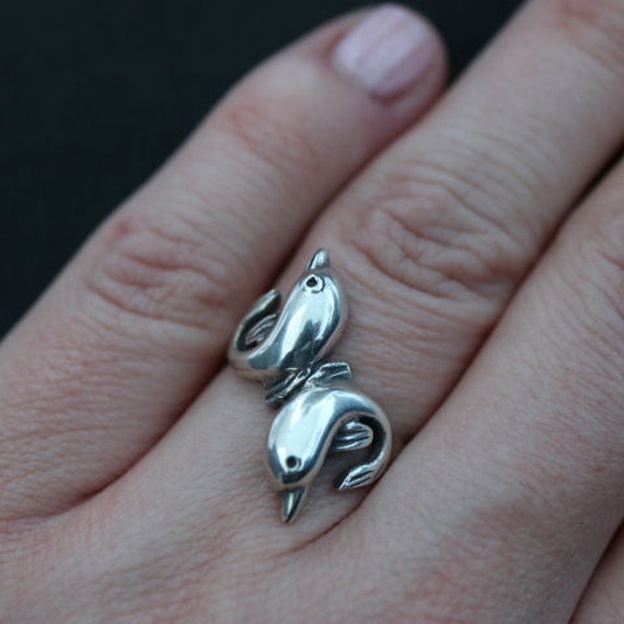 925 Silver Dolphin Ring