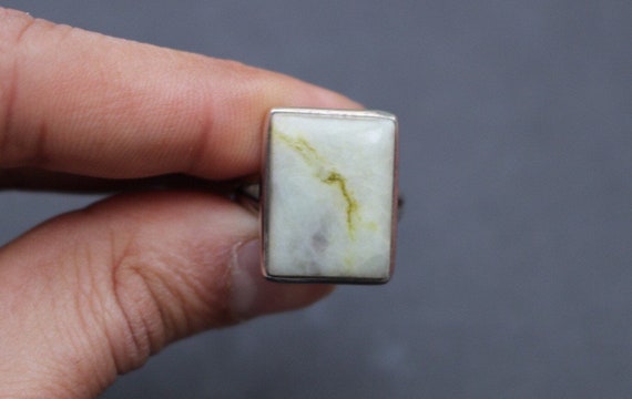 Iona Marble | Scottish Green Marble Ring | 925 Sterling Silver