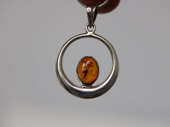 Amber Pendant | 925 Sterling Silver