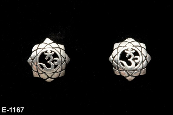 Ohm Design Stud Earrings | 925 Sterling Silver