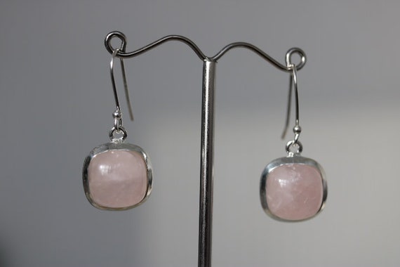 Rose Quartz  Earrings | 925 Sterling Silver