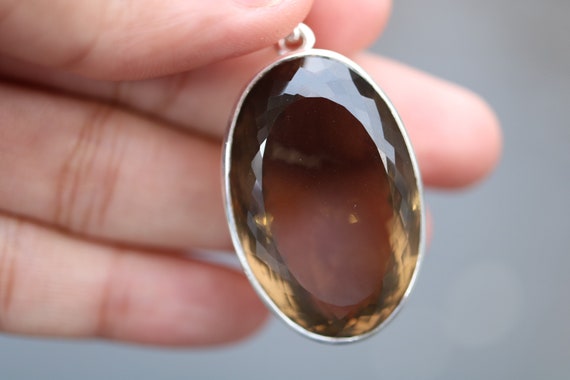 Smoky Quartz Pendant | 925 Sterling Silver