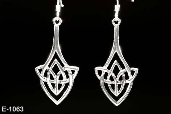 Viking Celtic Knot Drop Earrings| Sterling Silver| Celtic Jewellery| Celtic Knot| Scottish Jewellery| Scotland| Edinburgh| Handmade