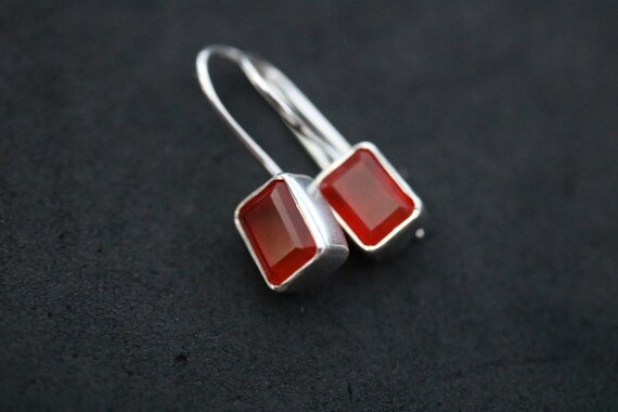Carnelian Earrings | 925 Sterling Silver
