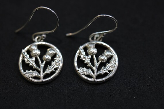 Scottish Thistle  Earrings | 925 Sterling Silver
