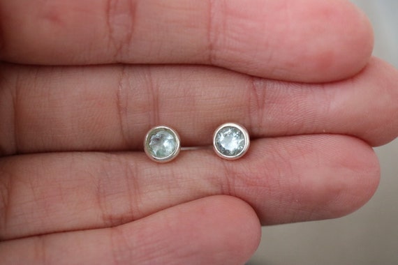 Blue Topaz Stud Earrings | 925 Sterling Silver