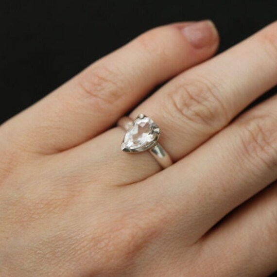 Clear Quartz Ring | 925 Sterling Silver