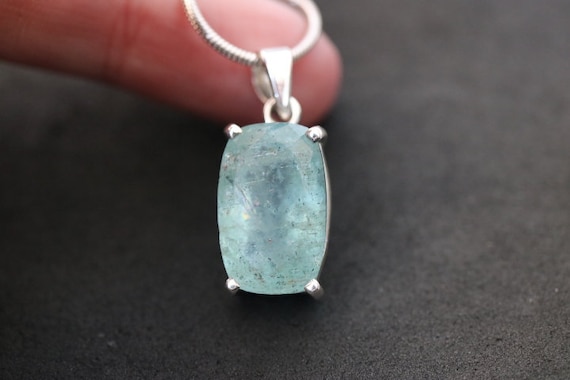 Aquamarine Pendant | 925 Sterling Silver