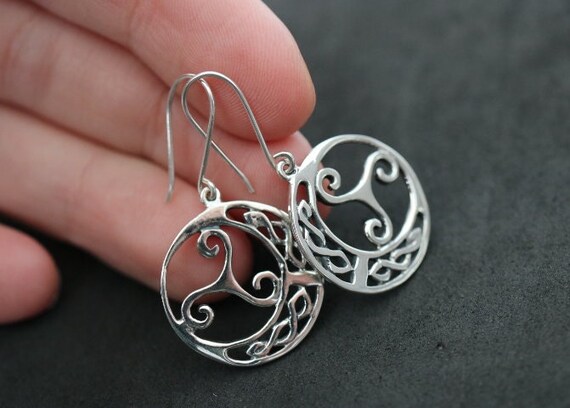 Triskelion Earring | 925 Sterling Silver | Celtic Design