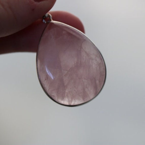 Rose Quartz Pendant | 925 Sterling Silver