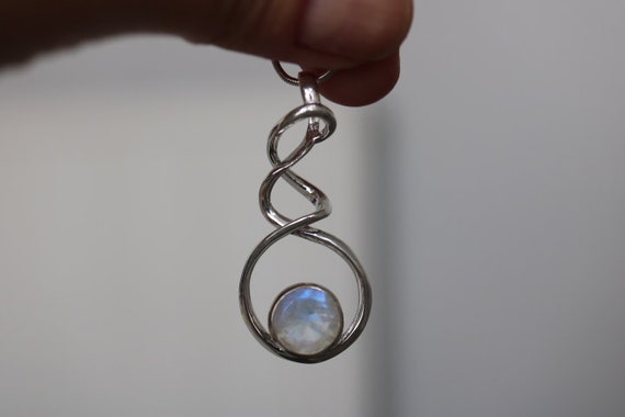 Rainbow Moonstone Pendant | 925 Sterling Silver