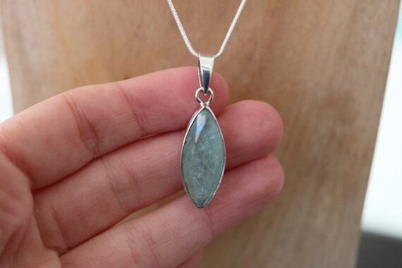Aquamarine Pendant | 925 Sterling Silver