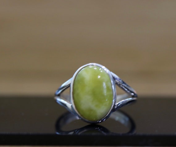 Iona Marble | Scottish Green Marble Ring | 925 Sterling Silver
