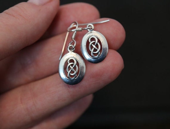 925 Silver Celtic Eternal Knot Earrings