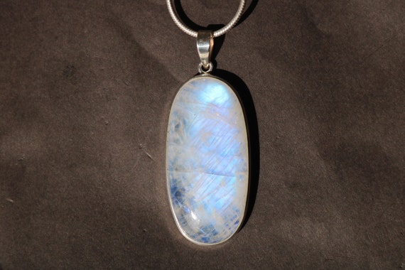 Rainbow Moonstone Pendant | 925 Sterling Silver