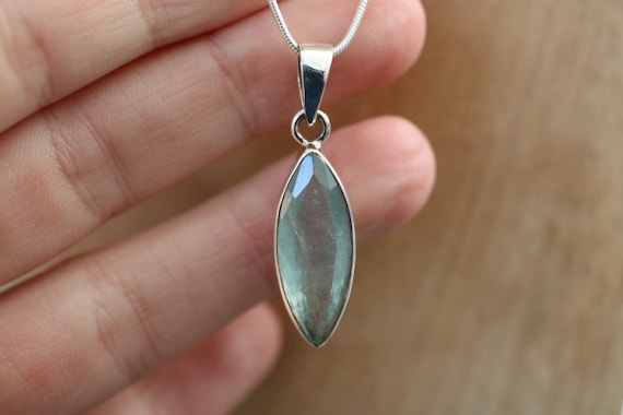 Aquamarine Pendant | 925 Sterling Silver