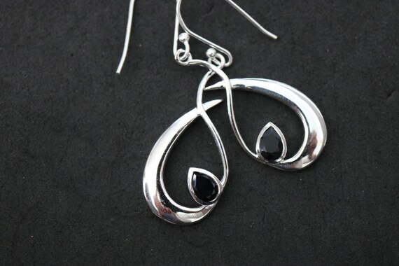 Black Onyx Earrings | 925 Sterling Silver