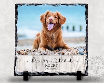 PERSONALIZED Photo Rock Slate, Pet Loss Gift, Dog Memorial Gift, Pet Sympathy Gift, Cat Bereavement Photo Gift, Loss of Pet, Photo Plaque