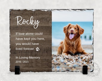 PERSONALIZED Photo Rock Slate, Pet Sympathy Gift, Dog Memorial Gift, Pet Loss Gift, Cat Bereavement Photo Gift, Loss of Pet, Photo Plaque