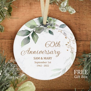 60th ANNIVERSARY Gift, Wedding Anniversary Gift for Parents, 25th Anniversary, 40th wedding anniversary ornament, Husband anniversary  OR88