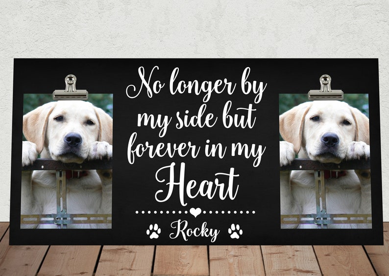 New Size 8x16 Pet Loss Gift Cat Dog Memorial gift PET MEMORIAL Frame Pet Sympathy nl01 FREE Design Proof No Longer by my Side...