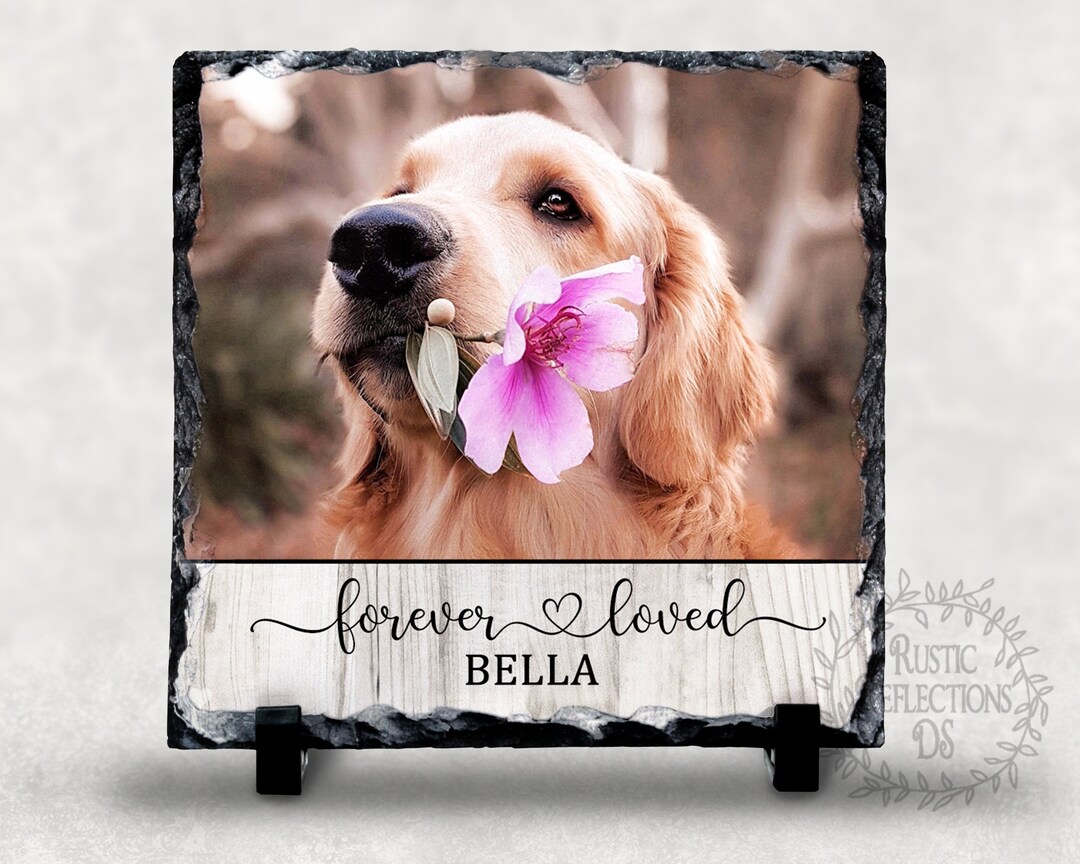 FOREVER LOVED Pet Memorial Gift Personalized Pet Loss Slate Etsy