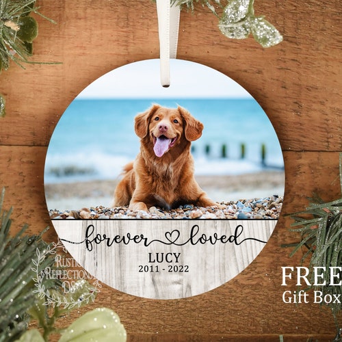 Pet Memorial Gift Custom Pet Memorial Ornament With Photo Etsy