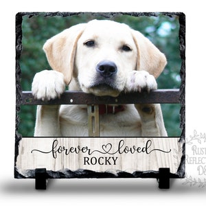 PERSONALIZED Photo Rock Slate, Pet Loss Gift, Cat Memorial Gift, Pet Sympathy Gift, Dog Bereavement Photo Gift, Loss of Pet, Photo Plaque